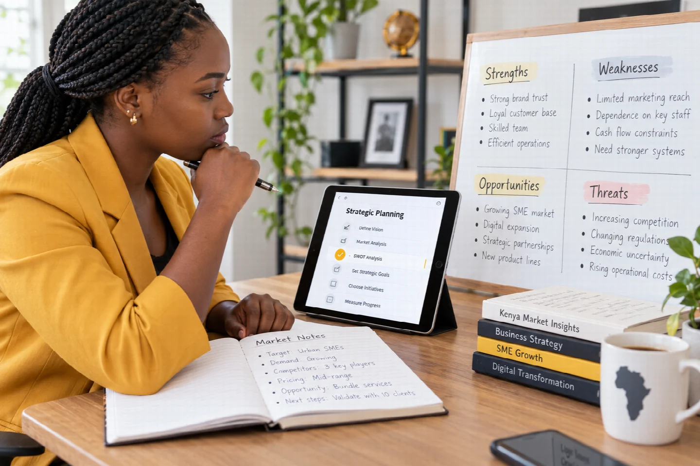 A page-specific view of business strategy ai in a Kenyan technology setting