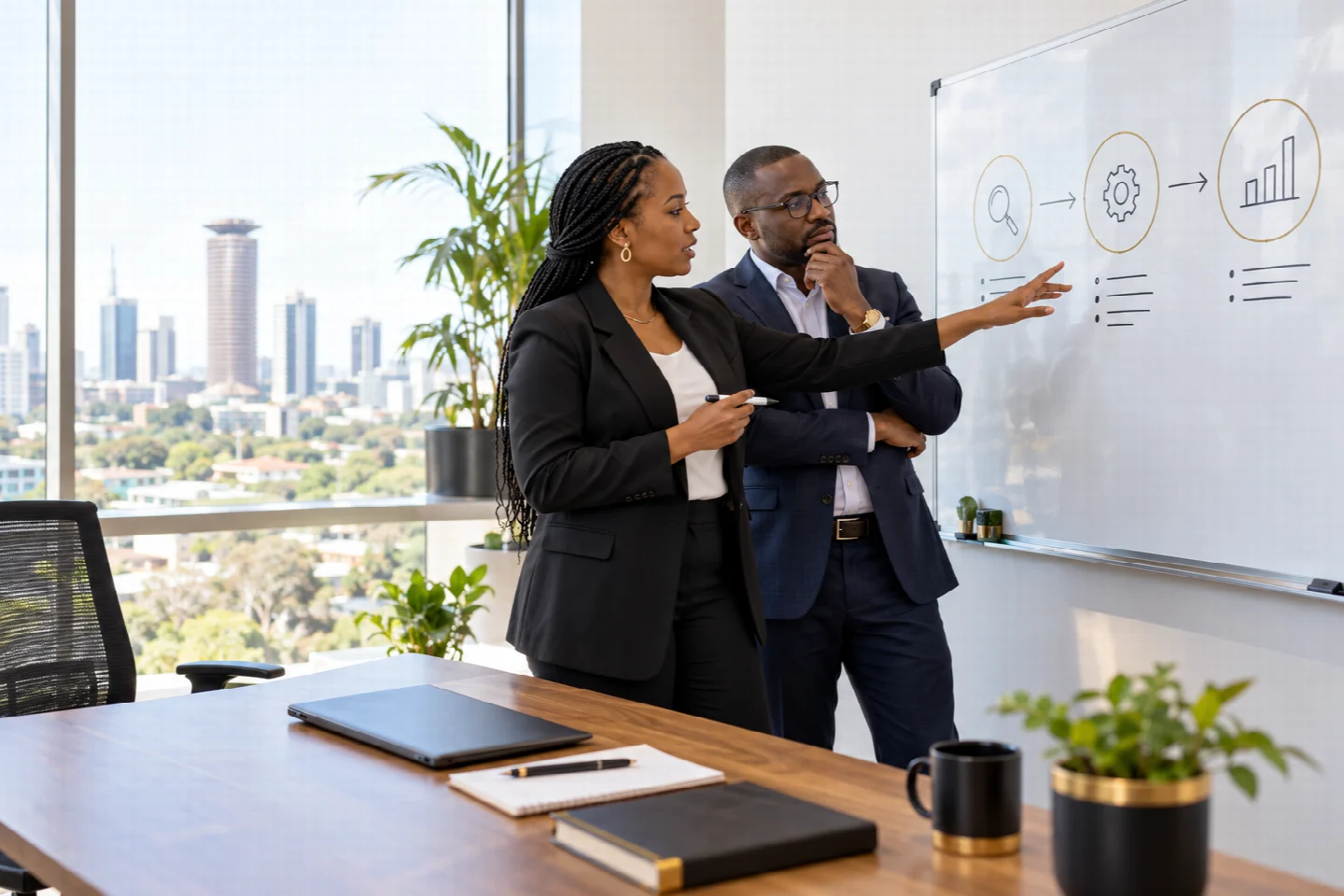 A page-specific view of consulting in a Kenyan technology setting