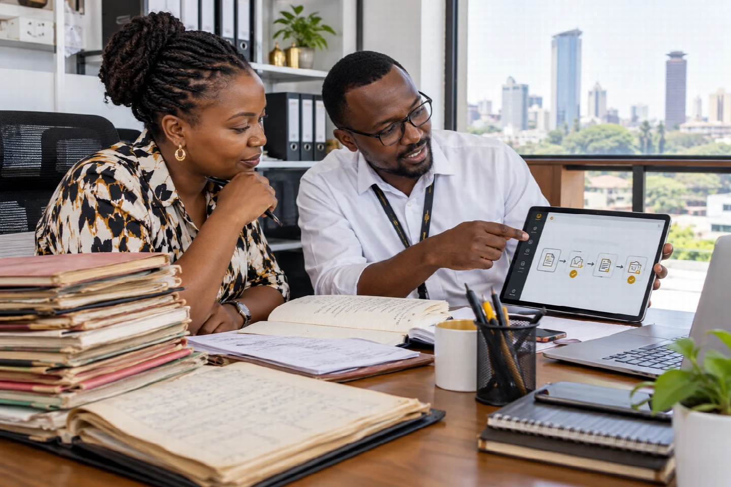 A page-specific view of digital transformation in a Kenyan technology setting