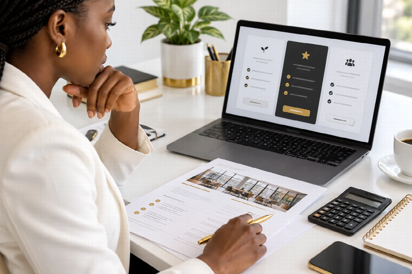 A page-specific view of pricing in a Kenyan technology setting