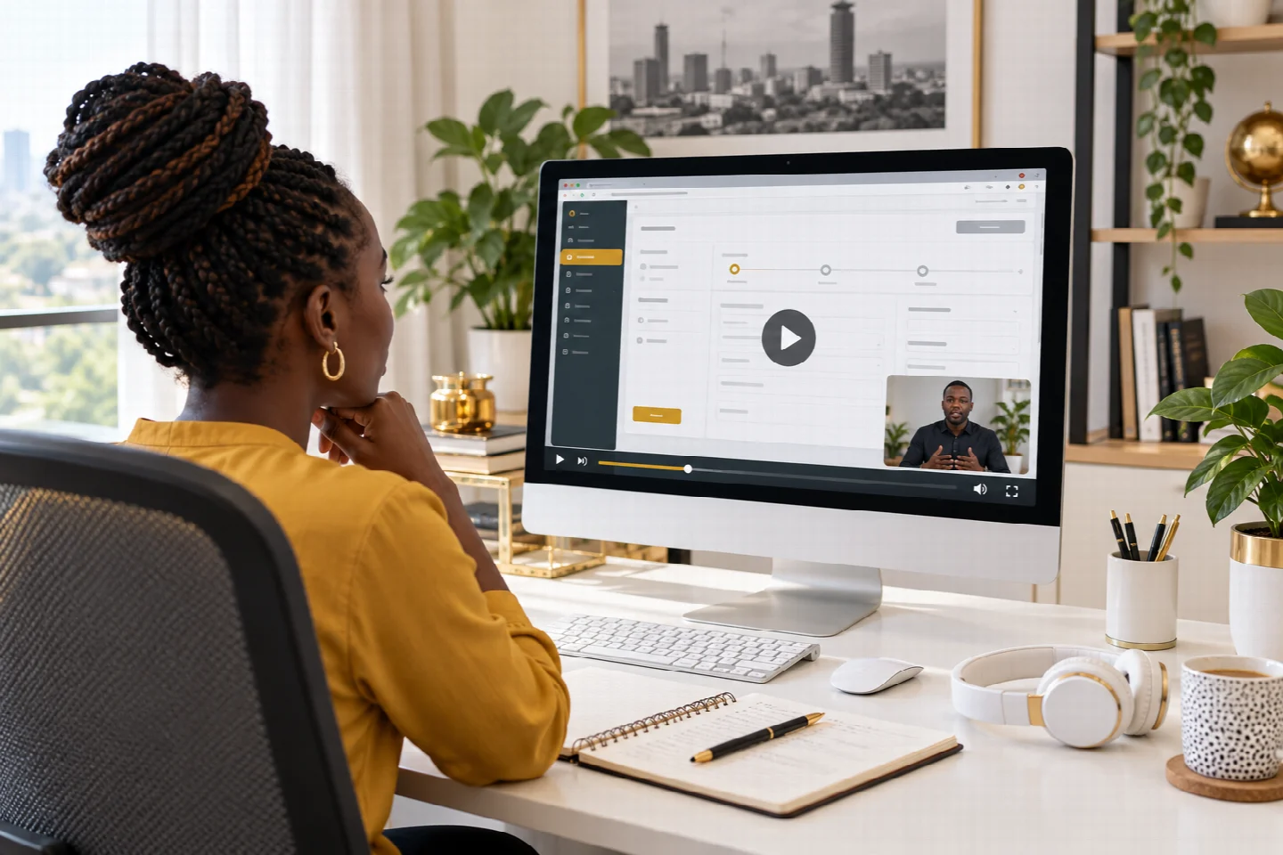 A page-specific view of recorded demo in a Kenyan technology setting