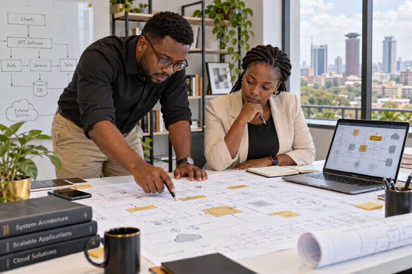 A page-specific view of system design in a Kenyan technology setting