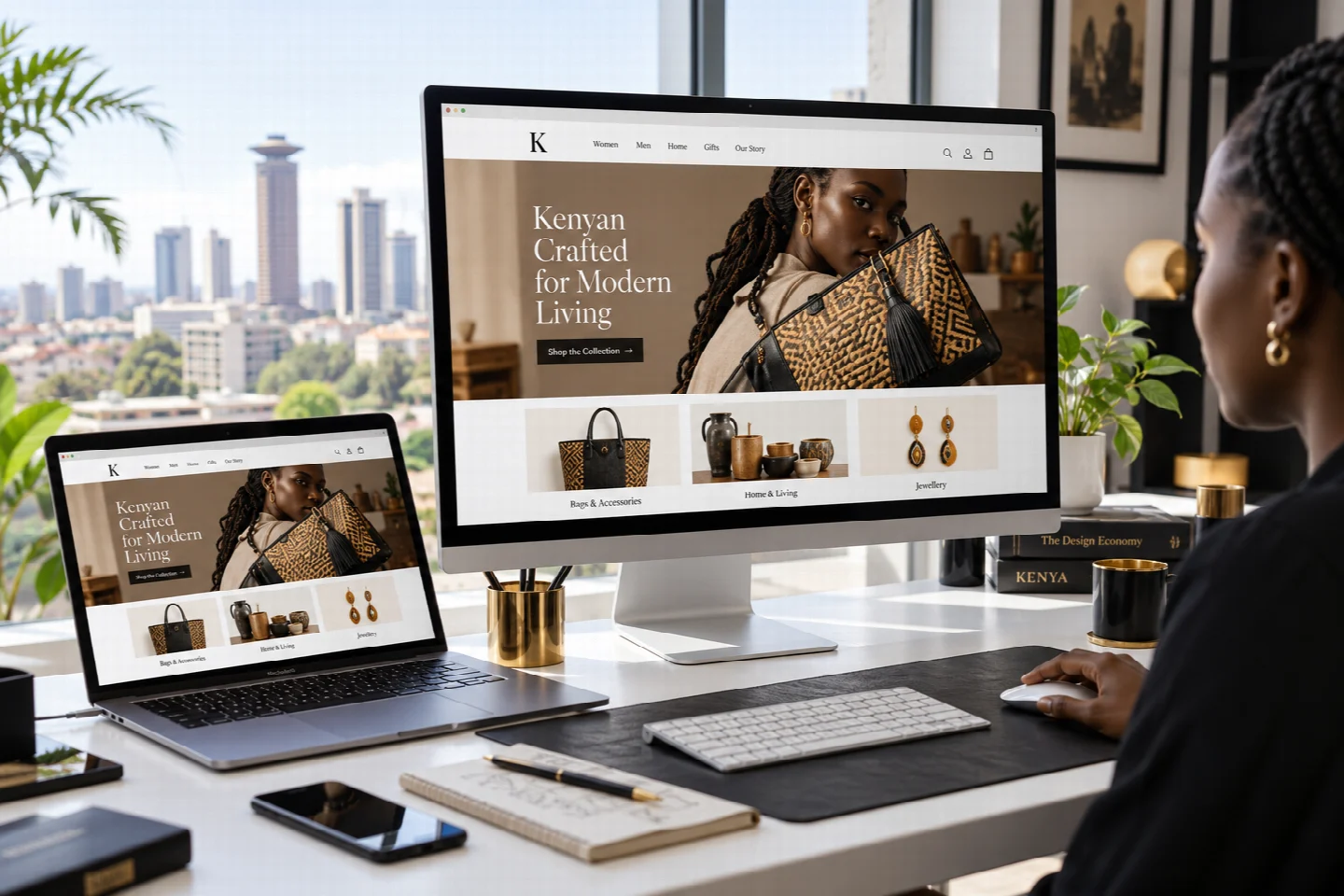 A page-specific view of web development in a Kenyan technology setting